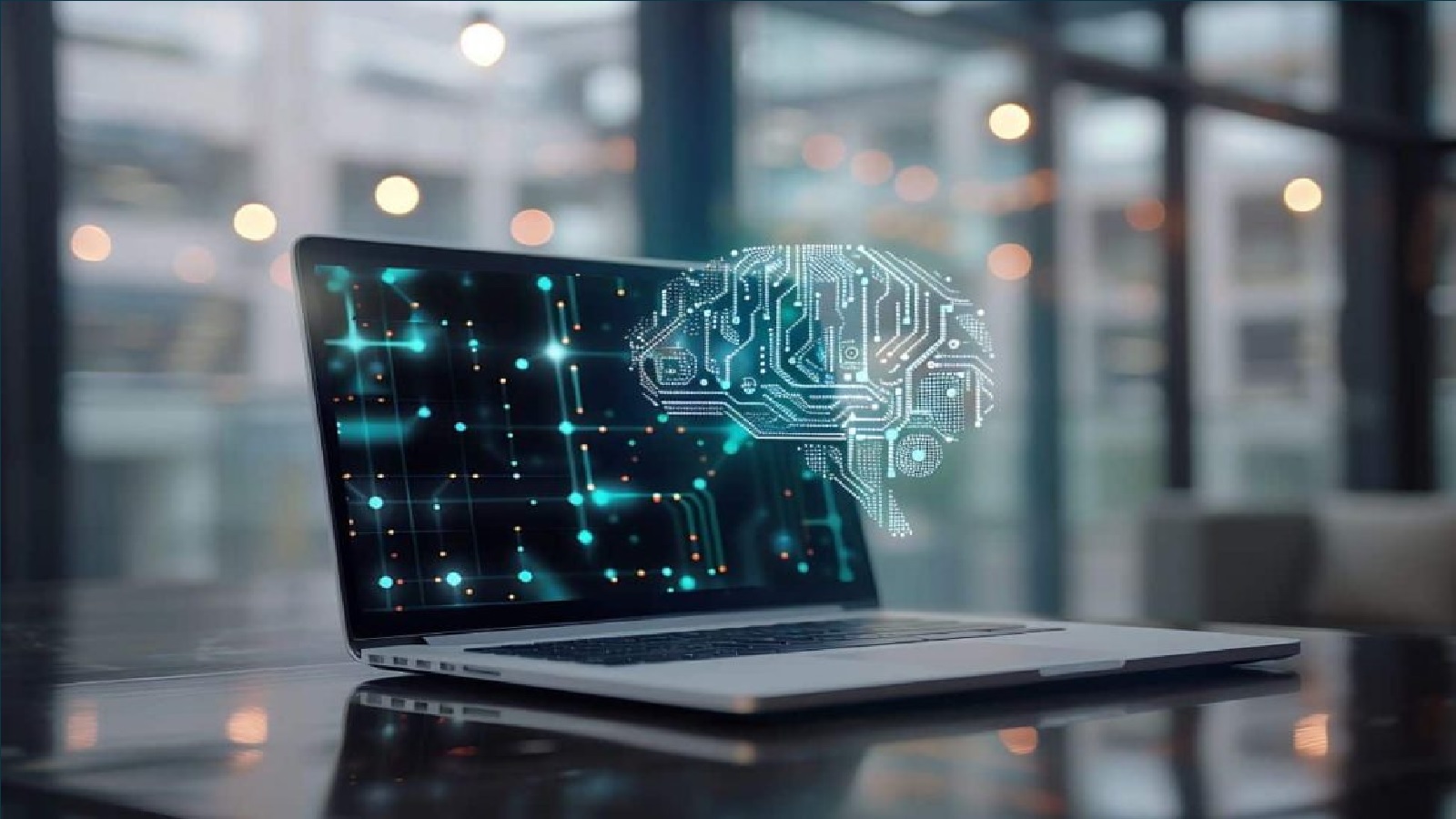 Panel con gráficos de IA y simulación